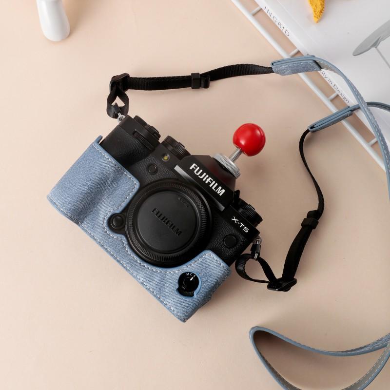 PU Leather Camera Case Fujifilm X-T5 With Detachable Shoulder Strap Protective Sleeve Bag Mirrorless Cameras