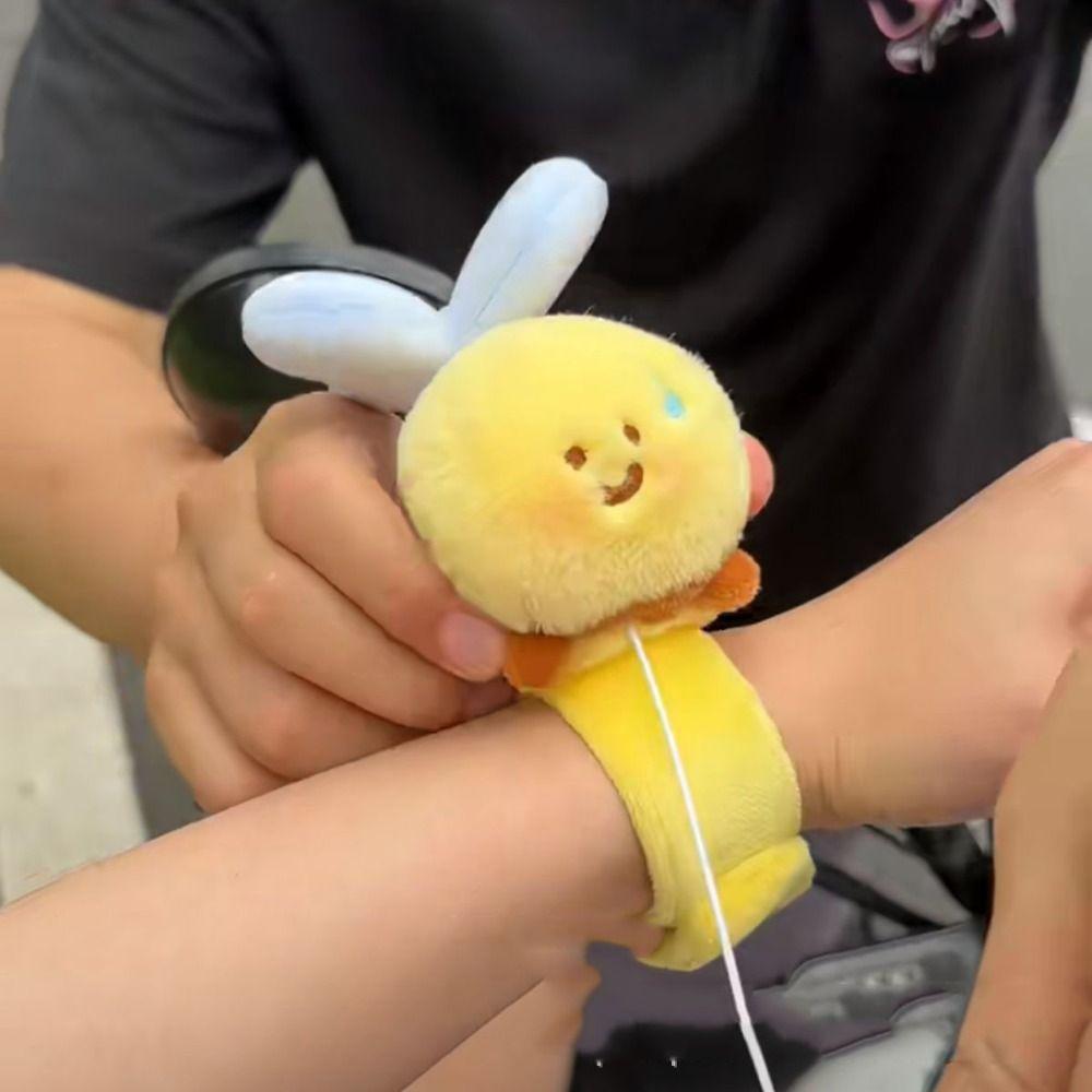 Simulation Slap Bracelet Series Wrist Style Little Bee Plush Wrist Band Christmas Toy