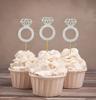 Darling Souvenir| Wedding Engagement Ring Cupcake Toppers| Party Dessert Decorations - Pack Of