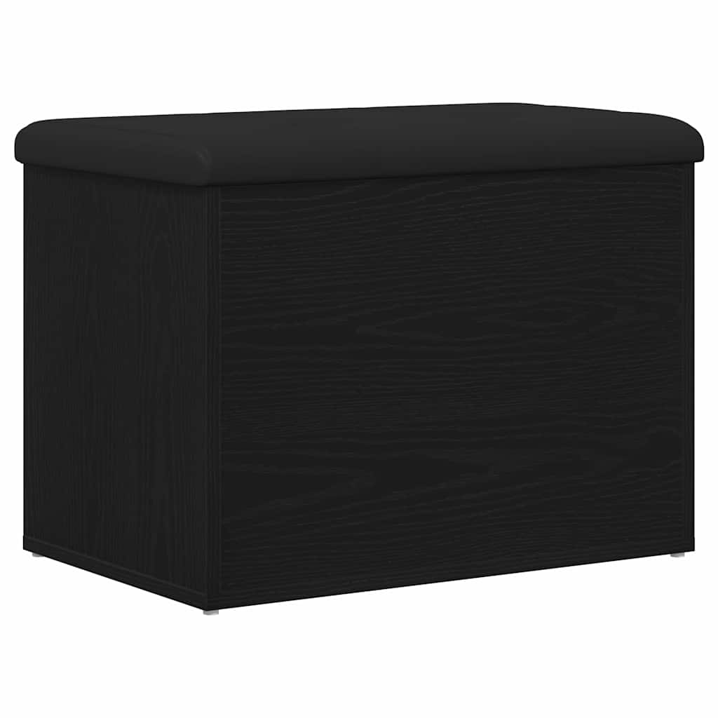 Storage Bench in Black Oak Look 62 x 42 x 45 cm