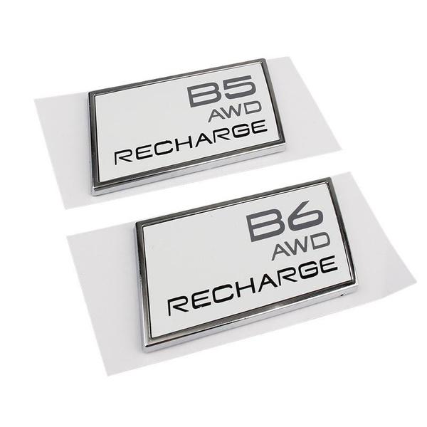 Car 3D ABS Trunk Badge Emblem Decals Sticker For Volvo T3 T4 T5 T6 T8 B5 B6 AWD Recharge XC40 XC60 XC90 V60 S60 S80 S90 V40 C30