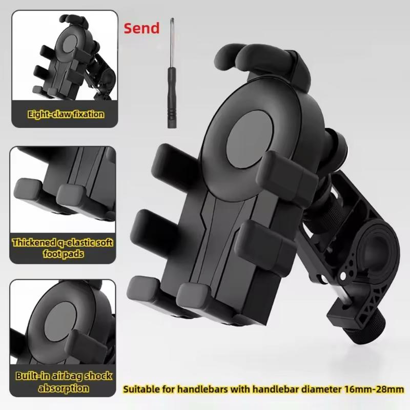 Держатель для телефона на мотоцикл, Держатель для мобильного телефона на мотоцикл, Зажим на руль велосипеда для телефона 4,7-7 дюймов