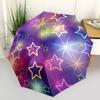 1pc Neon Stars Pattern Automatic Umbrella Portable Home Essential Umbrella, Iron Umbrella Structure Suitable for All Seasons yy251123182