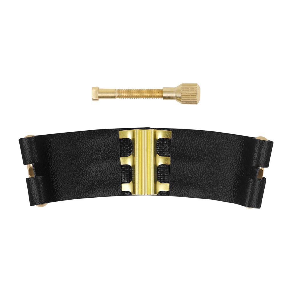 Металлическая пряжка для саксофона, кожаный зажим + колпачок, одинарный медный винт, регулировочная лигатура для саксофона, компактная
