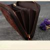 Johnature Retro Women Wallet Long Hand Bag Nature Cow Leather Handmade Embossed Floral Phone Purse