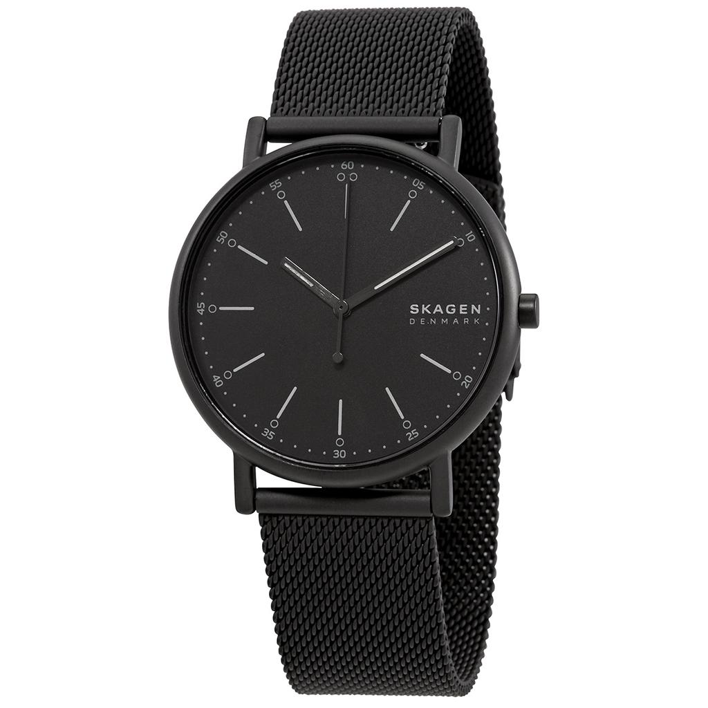 Skagen Signature Quartz Черный циферблат Мужские часы Женские кварцевые часы Нержавеющая сталь 30м 40мм час SKW6579