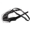 Dog Muzzle Metal Face Basket Dog Mouth Breathable Adjustable Leather Lead