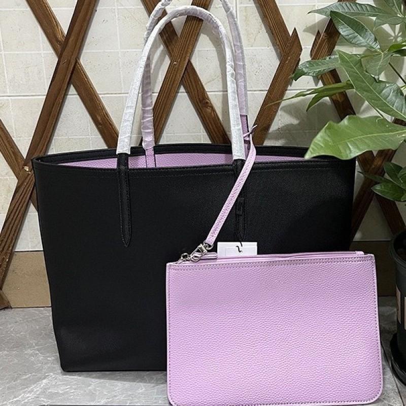 Large Capacity Dual-Side Reversible Shoulder Tote Bag Women Spacious Crossbody Shopper With Zippered Pockets Phone