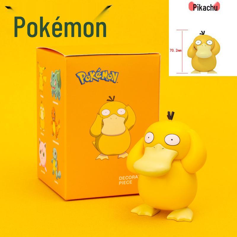 Authentic Pokémon Sleepy Style Blind Box: Pikachu, Psyduck, Charmander, Squirtle Ornaments.