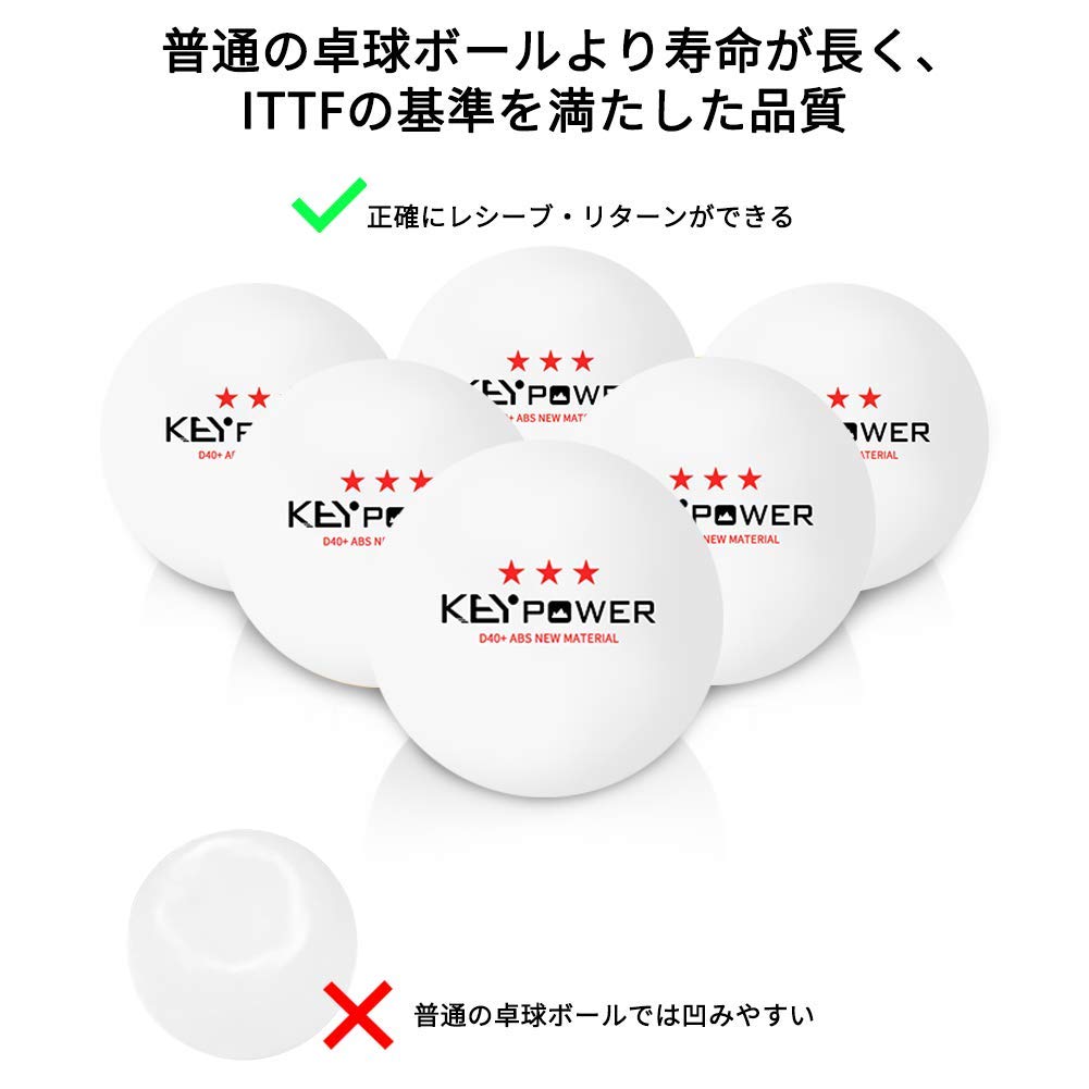 Homraku Table Tennis Balls for Practice and Pack of Professional Plastic Competition, 100, White, Three-Star Quality, 40mm, (ABS Resin)