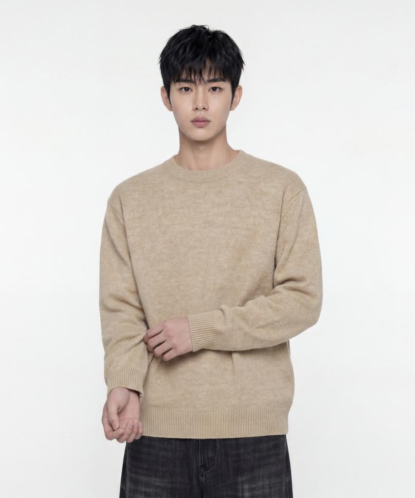 AGOD Signature Daily Crew Neck Knit [Beige]