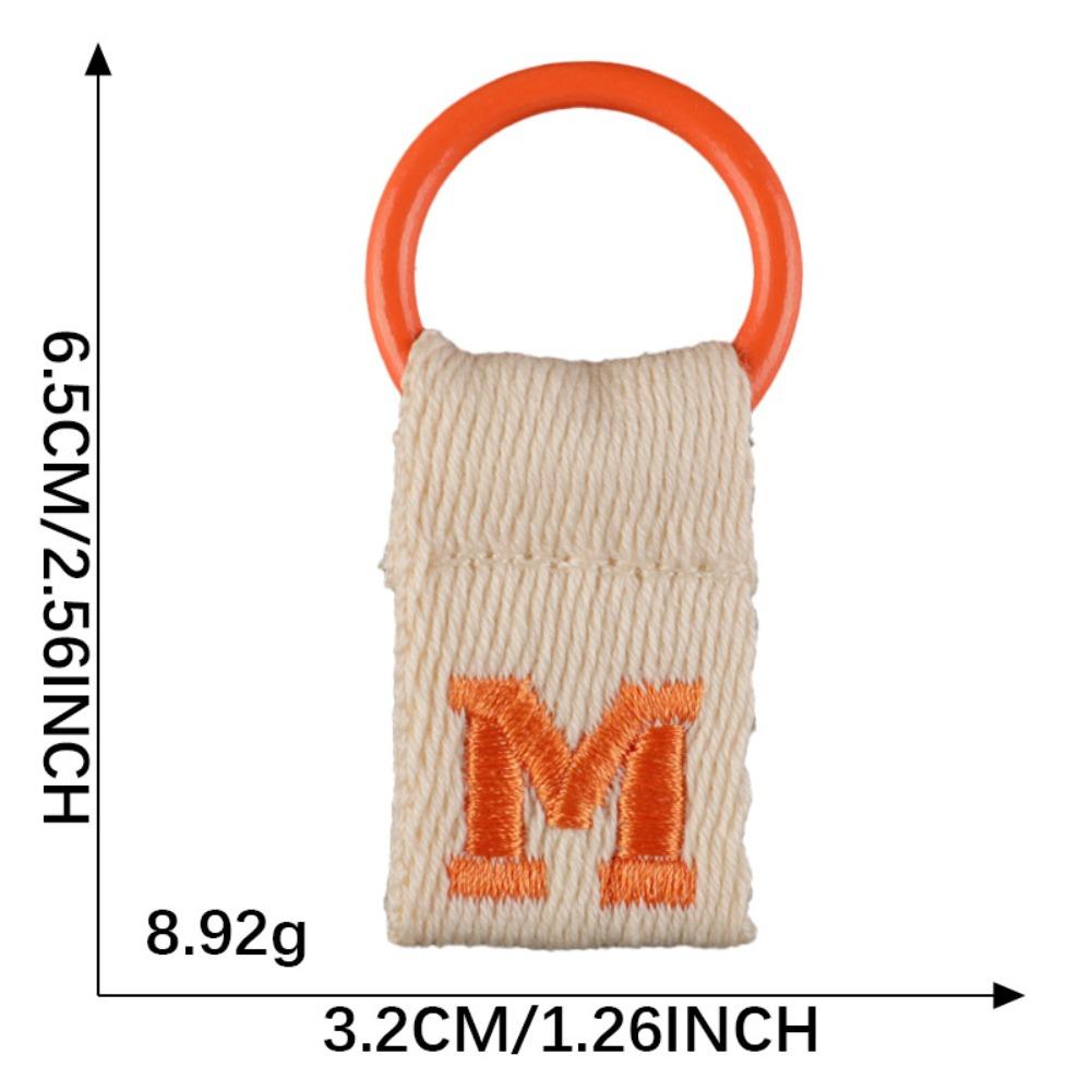 Embroidery 26 Letter Key Chain Key Ring Business Key Holder Creative Alphabet Car Key Buckle  Man