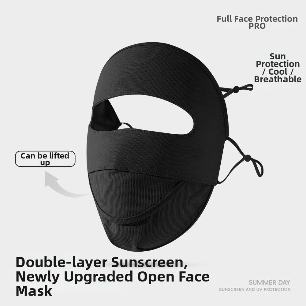 Moisture-wicking UV-resistant Face Mask Ice Silk Face Protection  Summer Season