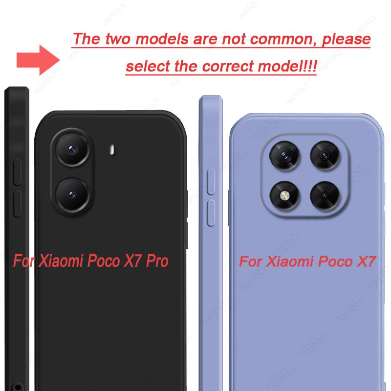 Жидкий силиконовый чехол для телефона Xiaomi Poco X7 Pro, противоударный чехол Funda, задняя крышка для Xiaomi Poco X7