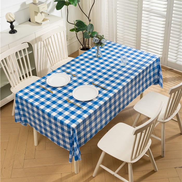 Водонепроницаемая скатерть Nordic Checkered из ПЭВА - Маслостойкая, Не требует стирки, Современный коврик для пикника и вечеринки