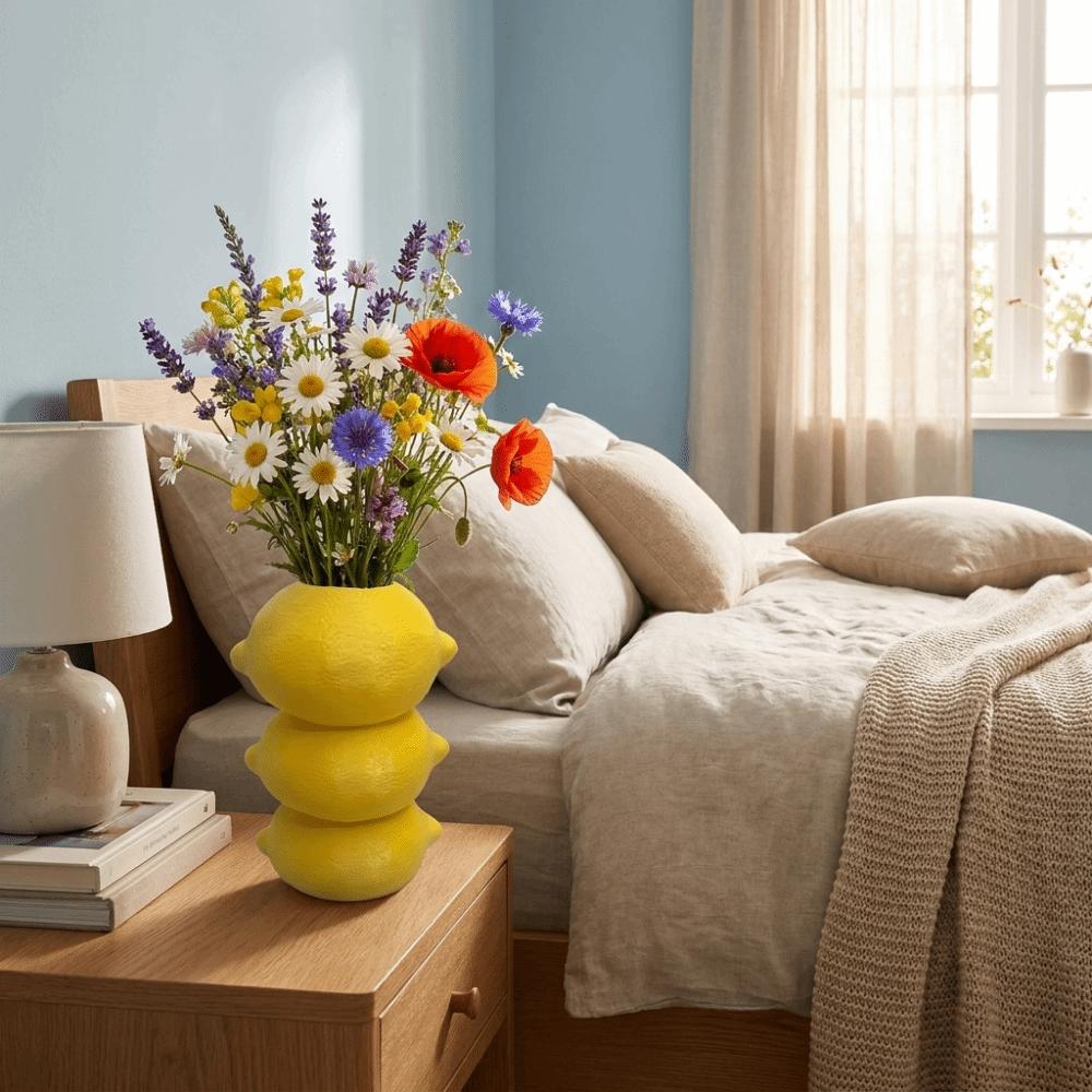 3D Printing Imitation Fruit Vase Nordic Style Fruit Model Vase Creative Lemon Vase Bedroom