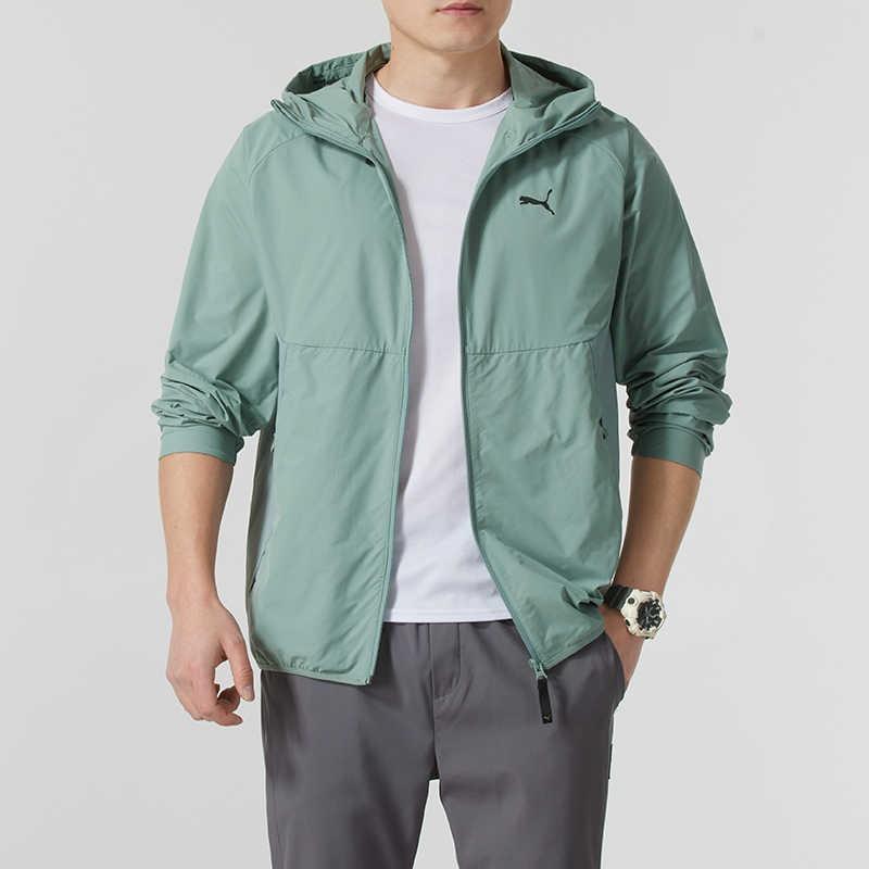 Puma Куртки Мужские Светло-зеленые С капюшоном Умеренные Soft Shell 631881-30
