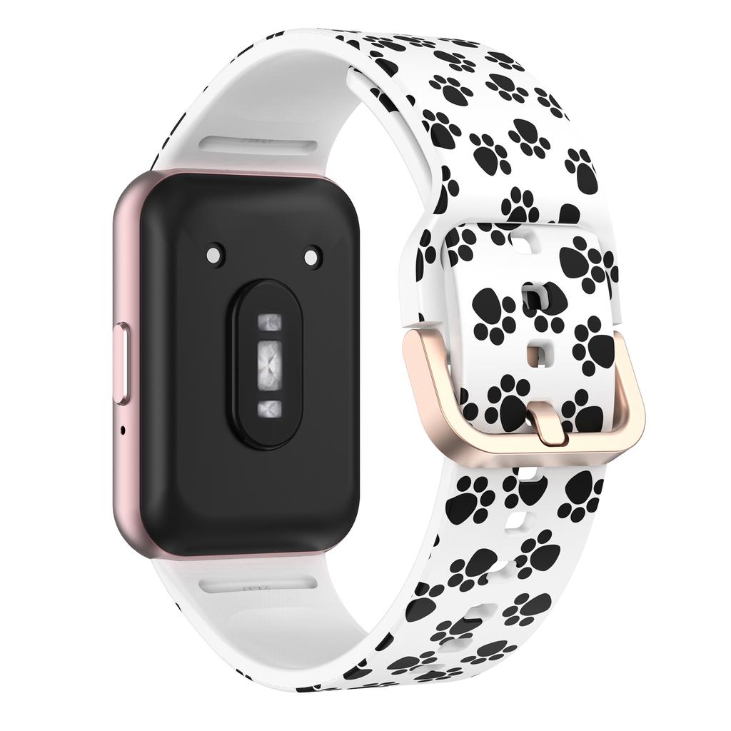 For Samsung Galaxy Fit3 Pattern Printing Silicone Strap Replacement Watch Band