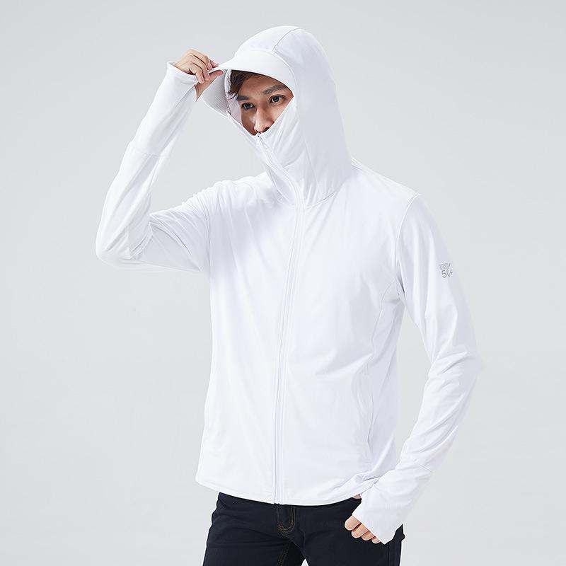 Мужская солнцезащитная одежда с капюшоном и защитой от УФ-лучей, повседневная куртка, уличная ветрозащитная куртка большого размера, свободная куртка для рыбалки