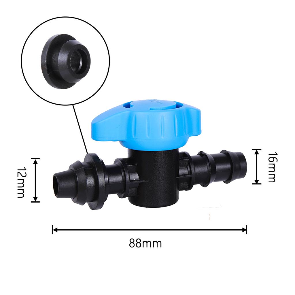 Drip Irrigation Barbed Bypass Valve Drip Line Shut Off Valve Drip System Water Diverting Valve For Agriculture Orchard Greenhous