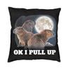Chilling Capybara Cushion Cover Sofa Decoration Square Throw Pillow Cover 45x45cm