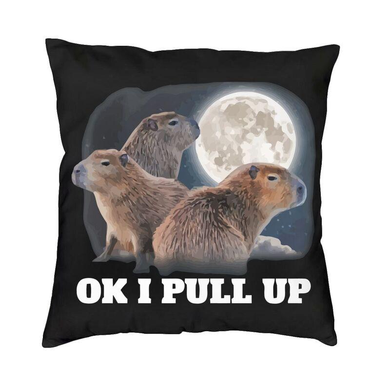 Chilling Capybara Cushion Cover Sofa Decoration Square Throw Pillow Cover 45x45cm