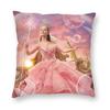 Wicked Movie Glinda Upland Square Pillowcase Polyester Linen Velvet Creative Zip Decor Throw Pillow Case Car Cushion Case