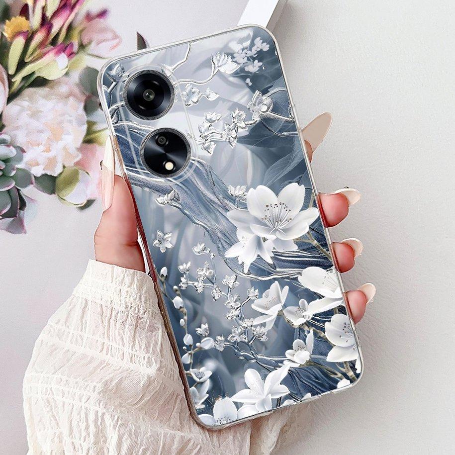 Чехол для OPPO F23 CPH2527 Чехол Модный Мраморный Цветочный Мягкий Тонкий Силиконовый Задний Чехол для OPPO A98 A1 5G CPH2529 Чехол для Телефона OPPOF23