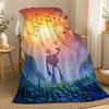The Wild Robot Animation Movie Throw 240g flannel blanket, suitable for sofas, beds, offices,  exquisite gift blankets