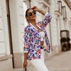 Fashion Women's Printed Long Sleeve Bomber Jacket Retro Zip Top Slim Basic Ladies Jacket