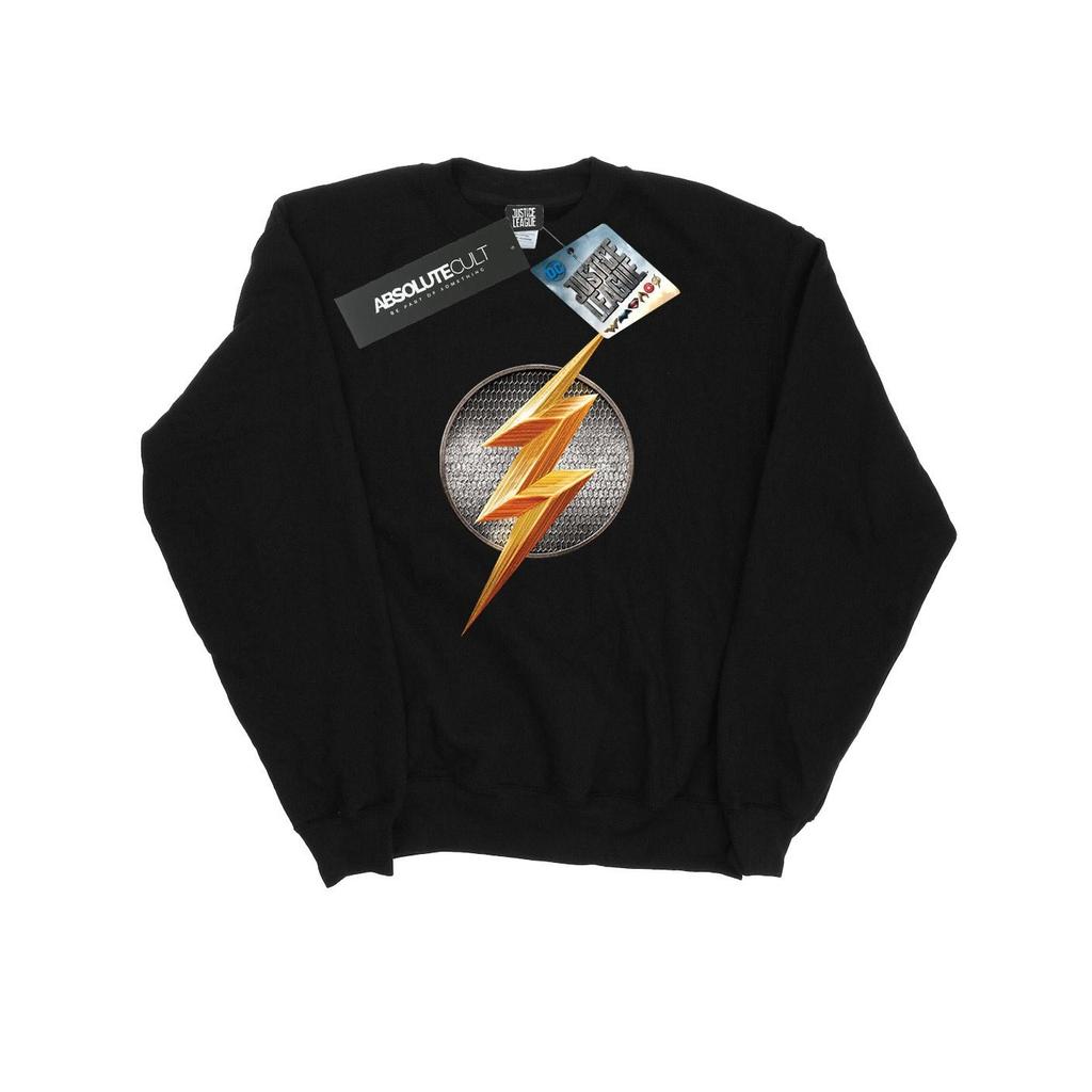 DC Comics Mens Justice League Movie Flash Emblem Sweatshirt