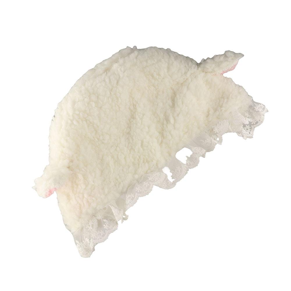 Ремни Шапка плюшевая с овечьими ушками в японском стиле Лолита кружевная шляпа шляпа-котелок шапки из овечьей шерсти для улицы