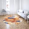 Candy Circular Rug Flannel Non Slip Floor Mat Cute Bakery Print Carpet For Room Dresser Play Area Home Floor Decor