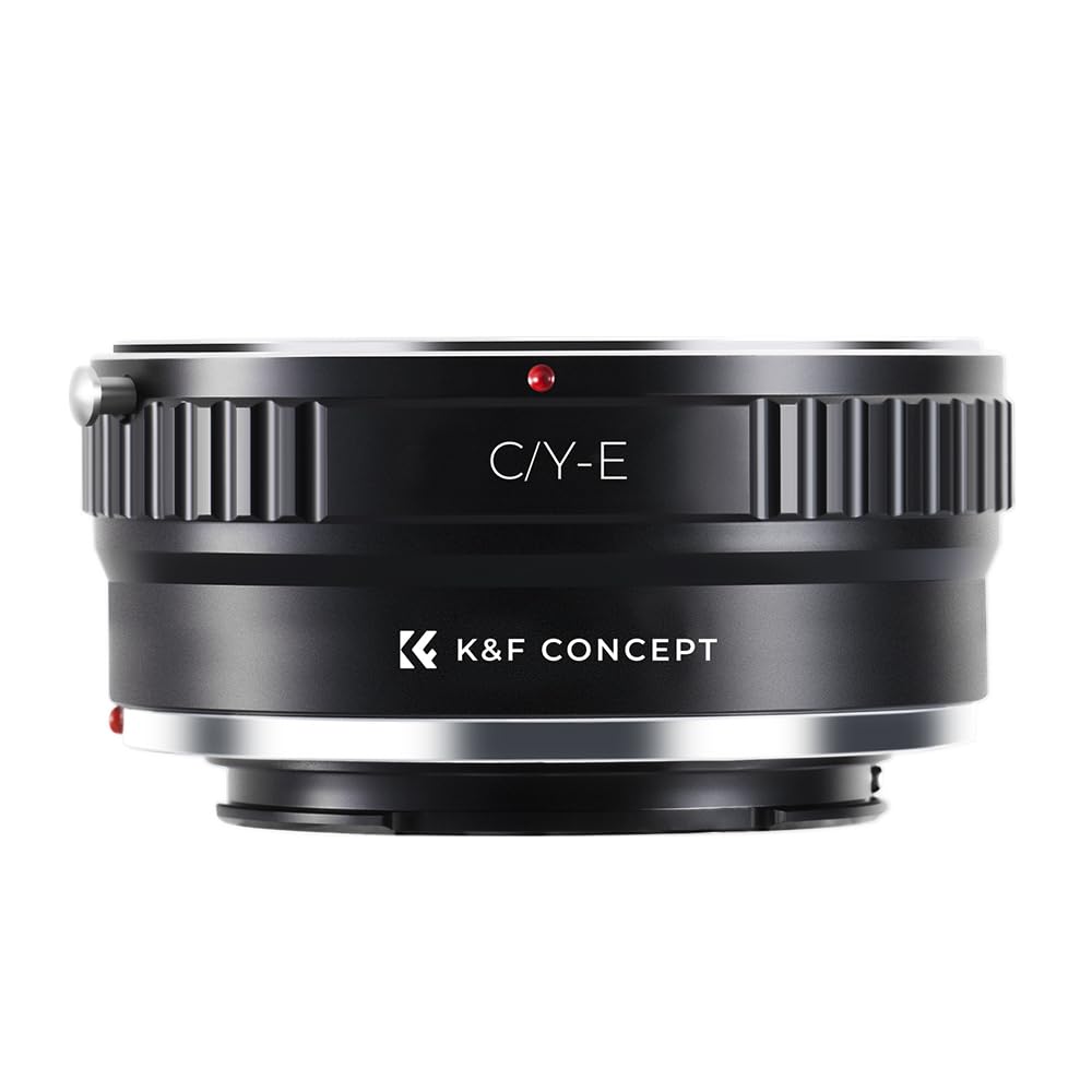 K&F CONCEPT C/Y-NEX Mount Adapter for Contax/Yashica and E-Mount Lenses to Sony/NEX Cameras, ZV-E10, High-Precision Infinity Focusing, for a6700/a7CII