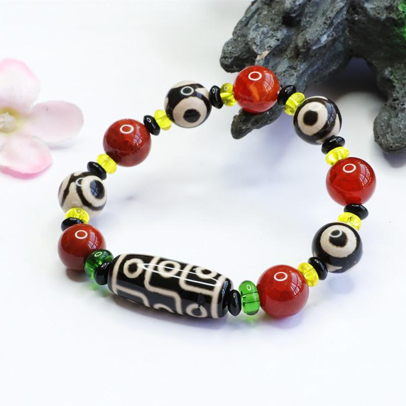 2026 Dzi Bead Red Agate Bracelet Chalcedony Jewelry Factory Live Delivery S2040407