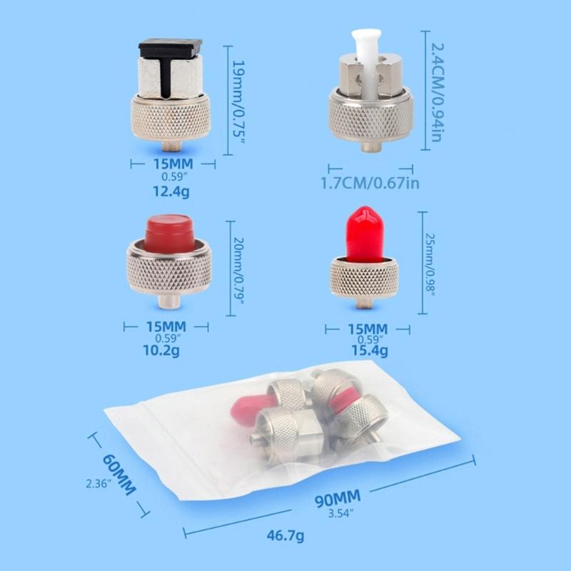 Upgraded Fiber Optic Adapter for FC/SC/ST/LC Fiber Adapter Coupler for Fiber Emergency Repair & Connection 4 Types Conne