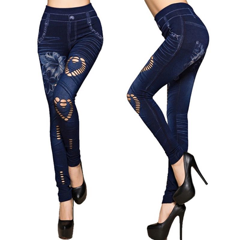 Женские длинные повседневные тонкие брюки, эластичные колготки, леггинсы с принтом, узкие брюки с высокой талией, брюки-карандаш