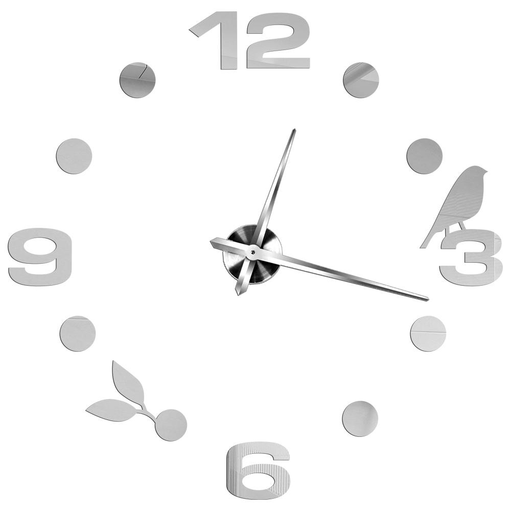 Настенные часы 2D/3D reloj de pared DIY Кварцевые часы Акриловые зеркальные наклейки Horloge Murale Домашний декор Часы Современный дизайн