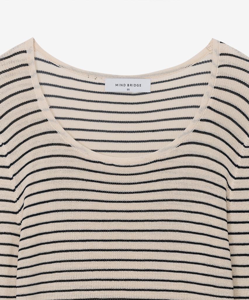MIND BRIDGE WOMEN [W] Striped Slim Fit Knit
