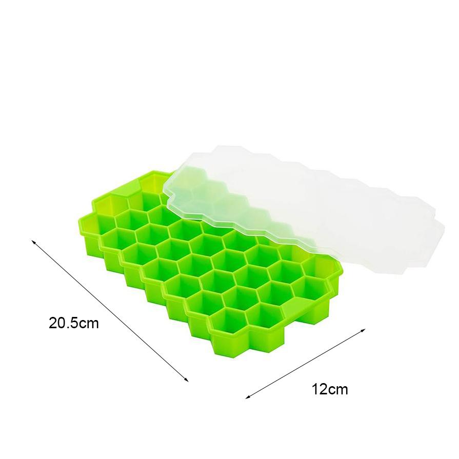 WIKHOSTAR Силиконовые формочки для кубиков льда Формы для кубиков льда в форме сот с крышками Легкосъемные штабелируемые формы для льда Формы для льда «сделай сам» в микроволновой печи