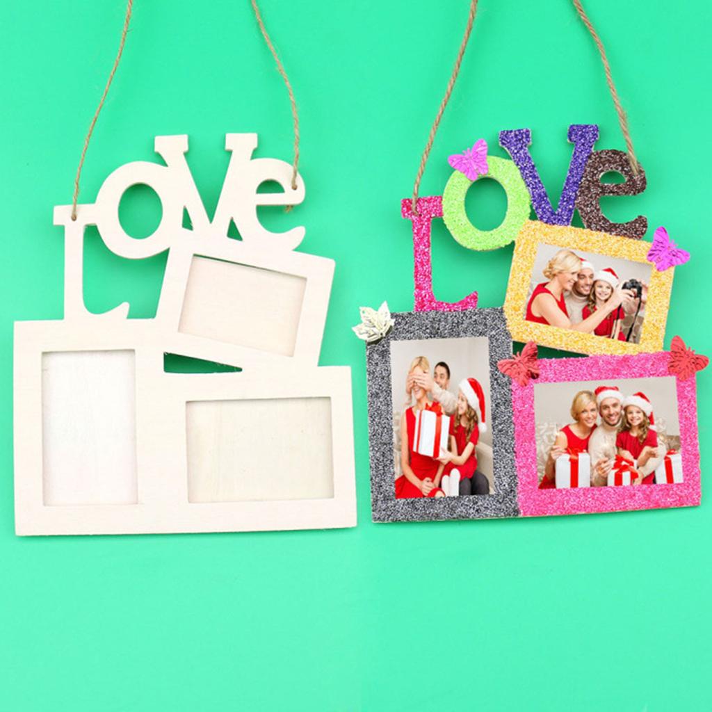 Kids Picture Frame DIY Kit White Embossed Material Mother's Day Gift For Children Safe And Creative