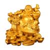 Hotei Buddha Seven Lucky Decorative Hotei Sitting On a Dragon Maitreya Auspicious Good Increases Feng Shui Item Statue, Figurine, Gods, Object,