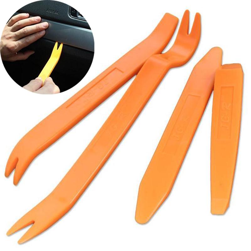 Комплекты аудио инструментов отделка панели радио дверь рычаг демонтаж установщик приборная панель 4 шт клипса автомобильные аксессуары