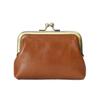 2024 Retro Mini Wax Leather Coin Purse - Genuine Leather Gold Clasp Bag