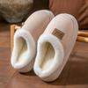 Thickened cotton slippers for women's autumn and winter indoor use warm and velvet dormitory wedding confinement hair slippers