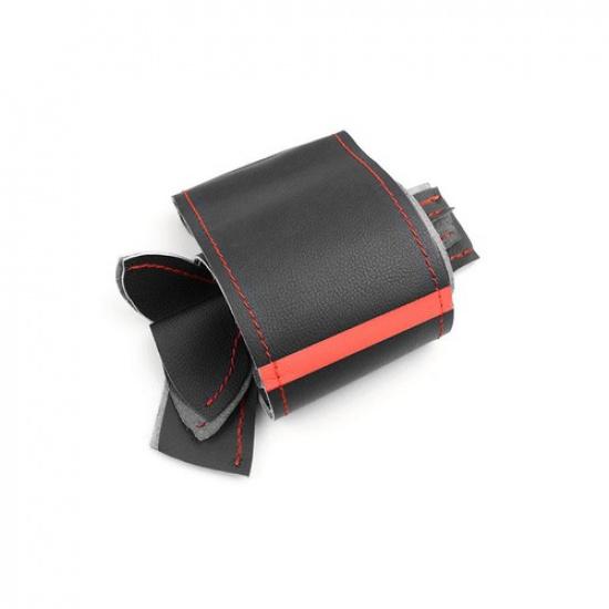 Red-Line Steering Wheel Sewing Leather Cover Trim For Renault Kadjar 2016 2017