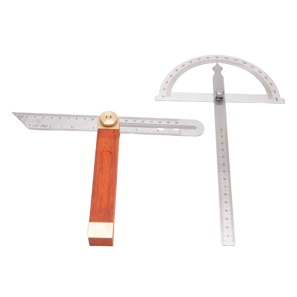 Набор угломеров-транспортиров из нержавеющей стали и латуни для дерева, регулируемый угловой транспортир, линейка T-образный скос