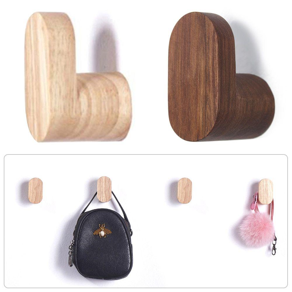 Wooden Decorative Hook Wall-mounted Coat Bag Rack Door Hanger Shower Hook Key Holder Robe Hook