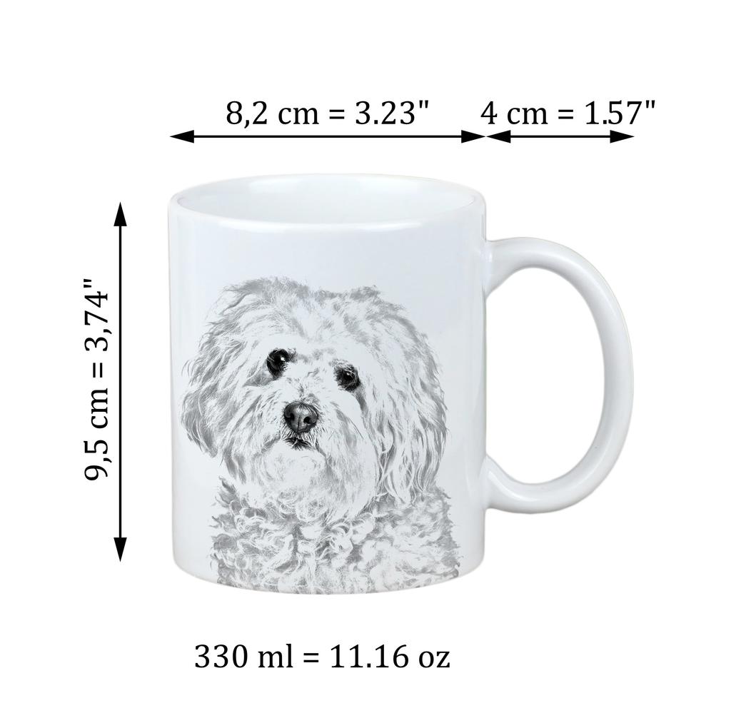 Bichon Bolognese, Bolo, Botoli, Bottolo - cup with a dog, cute cup with graphics, a gift with your photo from the Art-Dog brand