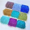 10Meter Colored Ostrich Feathers Ribbon 8-10CM Tape Trimmings Sewing Costume Ostrich Feather Trim Fringe Skirt Clothes DIY Decor
